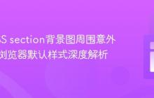 解决CSS section背景图周围意外白边：浏览器默认样式深度解析