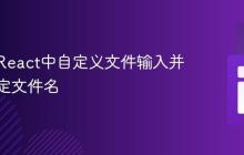 如何在React中自定义文件输入并显示选定文件名