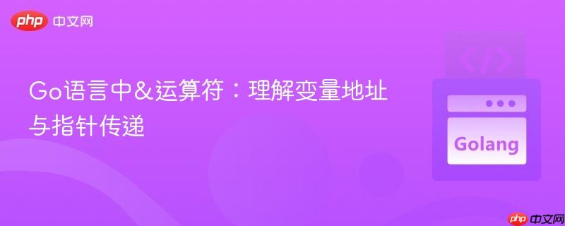 Go语言中&运算符:理解变量地址与指针传递