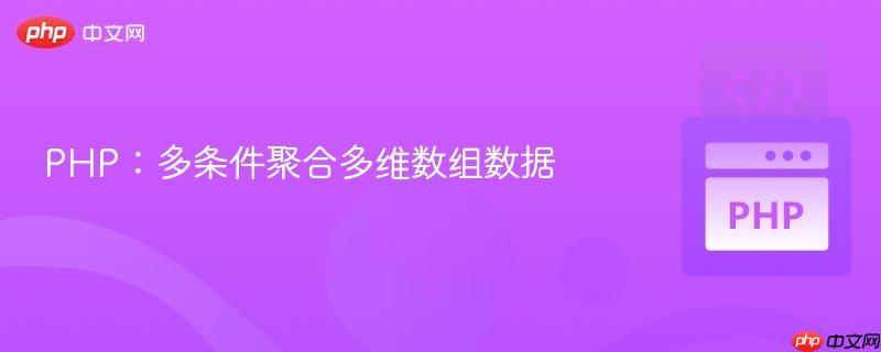 PHP:多条件聚合多维数组数据