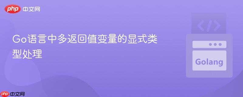 Go语言中多返回值变量的显式类型处理