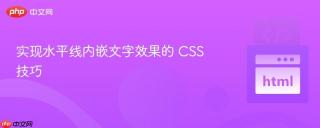 实现水平线内嵌文字效果的 CSS 技巧