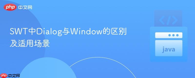 swt中dialog与window的区别及适用场景