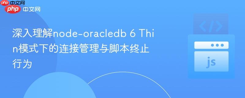 深入理解node-oracledb 6 Thin模式下的连接管理与脚本终止行为