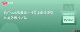 PyTorch张量唯一行首次出现索引的高效查找方法