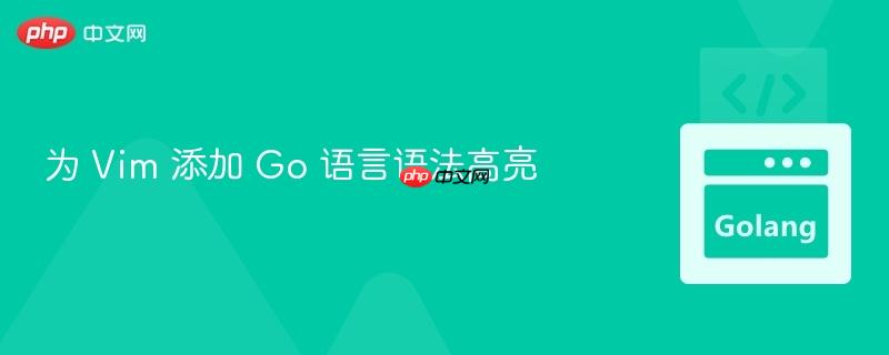 为 Vim 添加 Go 语言语法高亮