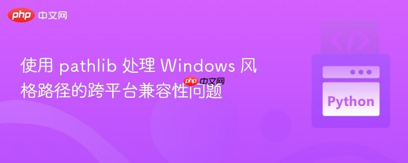 使用 pathlib 处理 windows 风格路径的跨平台兼容性问题
