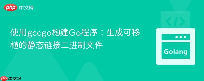 使用gccgo构建Go程序：生成可移植的静态链接二进制文件