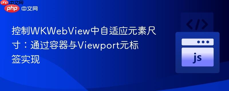控制WKWebView中自适应元素尺寸:通过容器与Viewport元标签实现