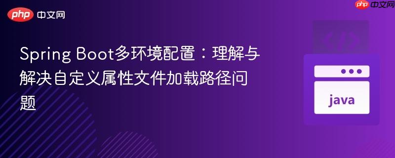 Spring Boot多环境配置：理解与解决自定义属性文件加载路径问题
