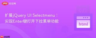 扩展jQuery UI Selectmenu：实现Enter键打开下拉菜单功能