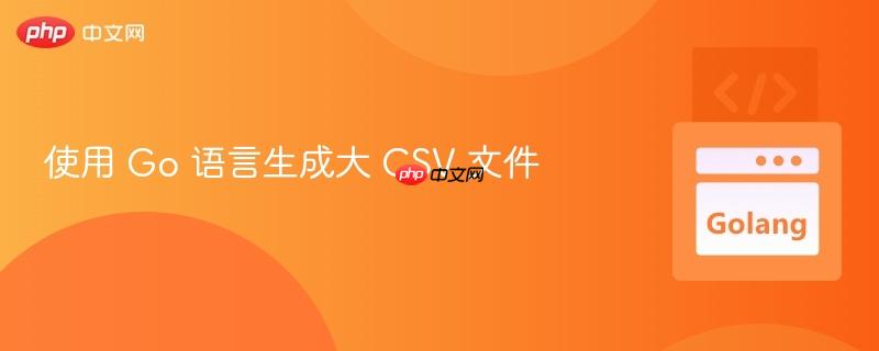 使用 Go 语言生成大 CSV 文件