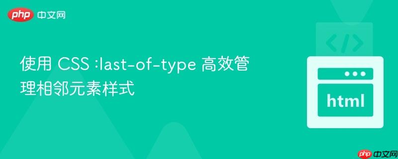 使用 css :last-of-type 高效管理相邻元素样式
