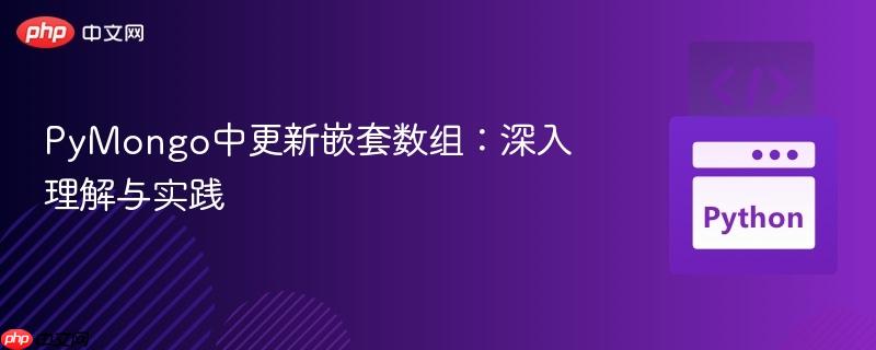 PyMongo中更新嵌套数组：深入理解与实践
