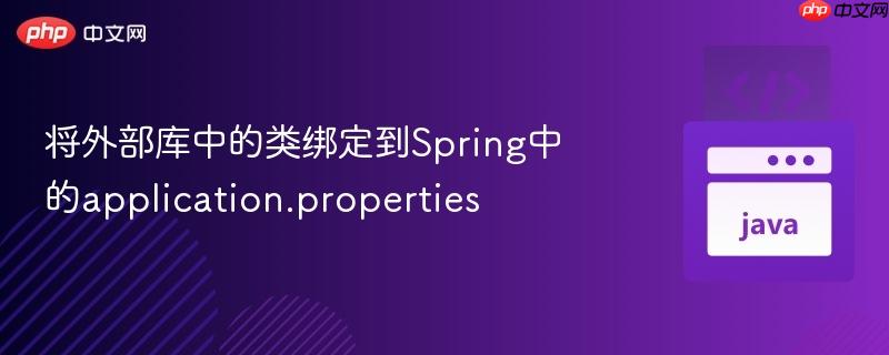 将外部库中的类绑定到spring中的application.properties