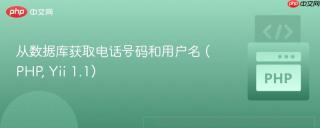 从数据库获取电话号码和用户名 (PHP, Yii 1.1)