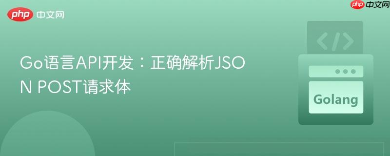 Go语言API开发:正确解析JSON POST请求体