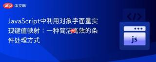 JavaScript中利用对象字面量实现键值映射：一种简洁高效的条件处理方式