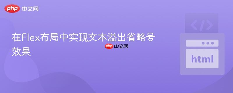 在Flex布局中实现文本溢出省略号效果