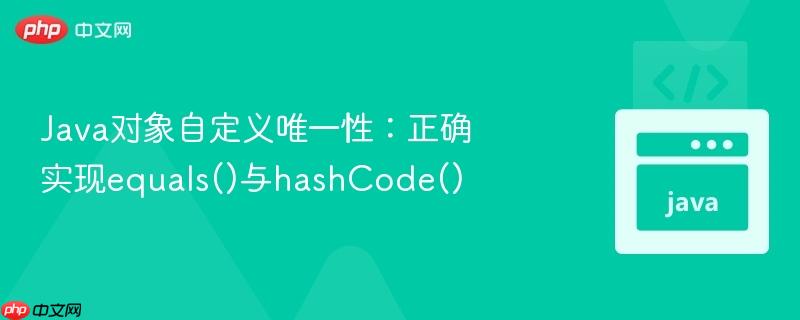 Java对象自定义唯一性：正确实现equals()与hashCode()