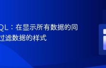 PHP SQL：在显示所有数据的同时更改过滤数据的样式