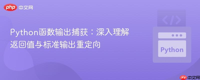 Python函数输出捕获：深入理解返回值与标准输出重定向
