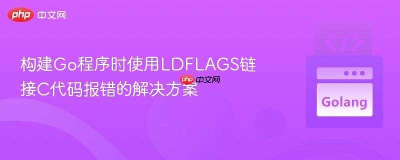 构建go程序时使用ldflags链接c代码报错的解决方案