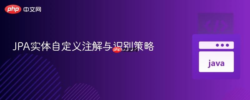 JPA实体自定义注解与识别策略