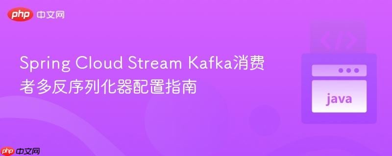 Spring Cloud Stream Kafka消费者多反序列化器配置指南
