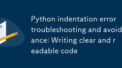 Fehlerbehebung und Vermeidung von Python -Eindrückungsfehlern: Schreiben von klarem und lesbarem Code