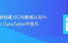 如何正确构建JSON数据以在PrimeVue DataTable中显示