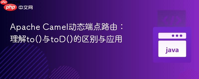 Apache Camel动态端点路由:理解to()与toD()的区别与应用