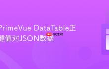 如何为PrimeVue DataTable正确构建键值对JSON数据