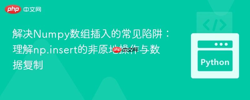 解决Numpy数组插入的常见陷阱：理解np.insert的非原地操作与数据复制