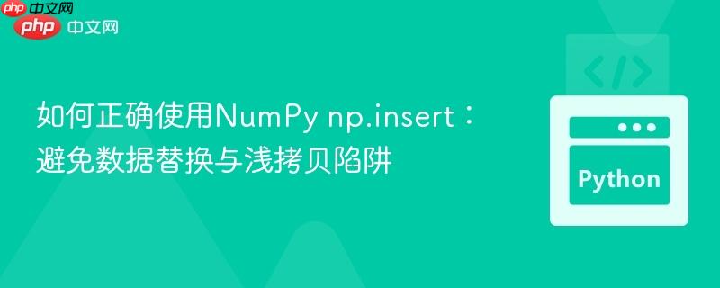 如何正确使用NumPy np.insert：避免数据替换与浅拷贝陷阱
