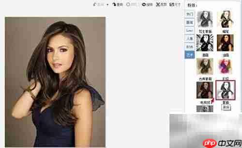 美图秀秀一键转人像素描