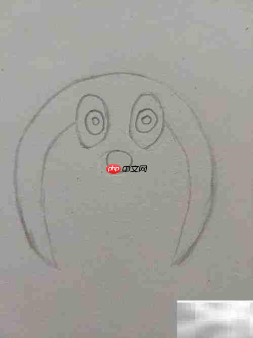 机器猫头像简笔画教程