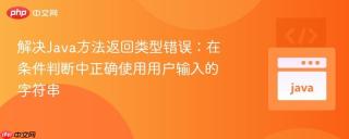 解决Java方法返回类型错误：在条件判断中正确使用用户输入的字符串