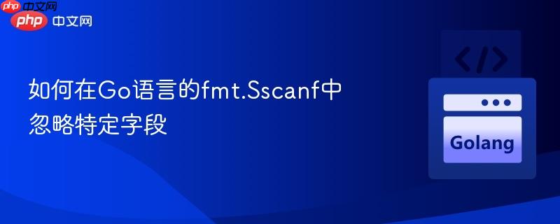 如何在go语言的fmt.sscanf中忽略特定字段