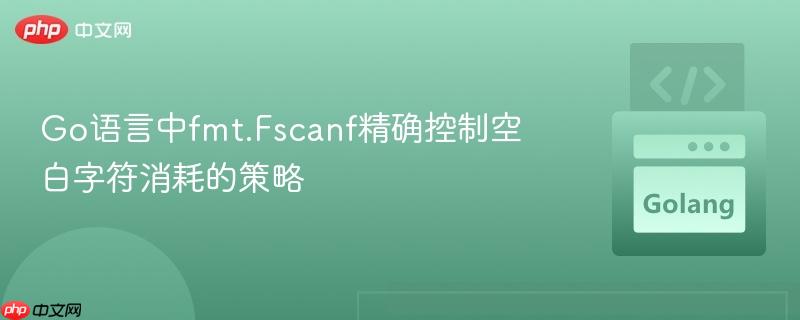 Go语言中fmt.Fscanf精确控制空白字符消耗的策略