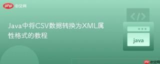Java中将CSV数据转换为XML属性格式的教程