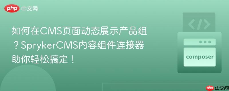 如何在CMS页面动态展示产品组？SprykerCMS内容组件连接器助你轻松搞定！