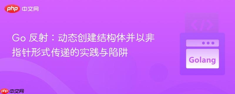 Go 反射：动态创建结构体并以非指针形式传递的实践与陷阱