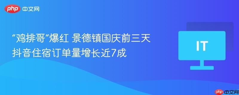 “鸡排哥”爆红 景德镇国庆前三天抖音住宿订单量增长近7成