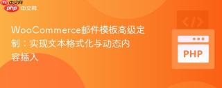 WooCommerce邮件模板高级定制：实现文本格式化与动态内容插入