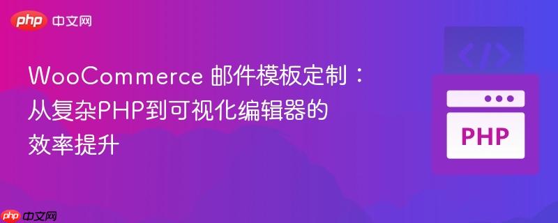 WooCommerce 邮件模板定制：从复杂PHP到可视化编辑器的效率提升