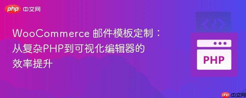 WooCommerce 邮件模板定制：从复杂PHP到可视化编辑器的效率提升
