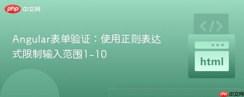 Angular表单验证:使用正则表达式限制输入范围1-10