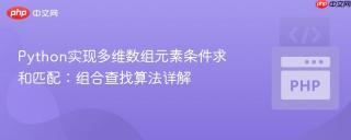 Python实现多维数组元素条件求和匹配：组合查找算法详解