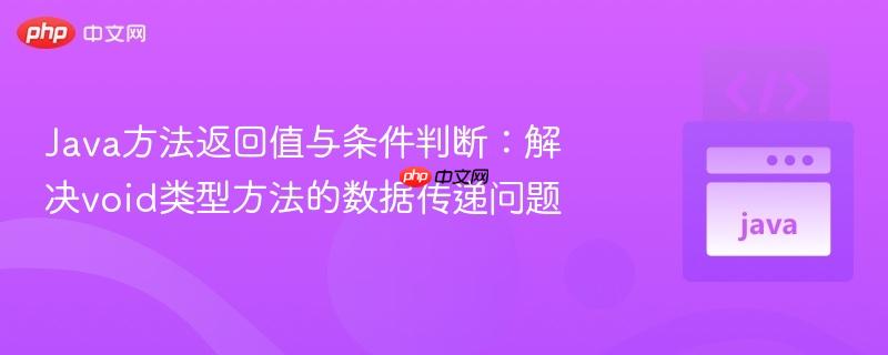 Java方法返回值与条件判断:解决void类型方法的数据传递问题